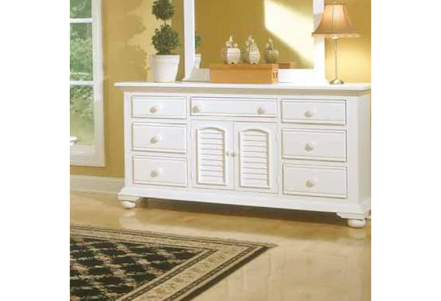 Cottage Traditions Triple Dresser by American Woodcrafters at Esprit Decor Home Furnishings